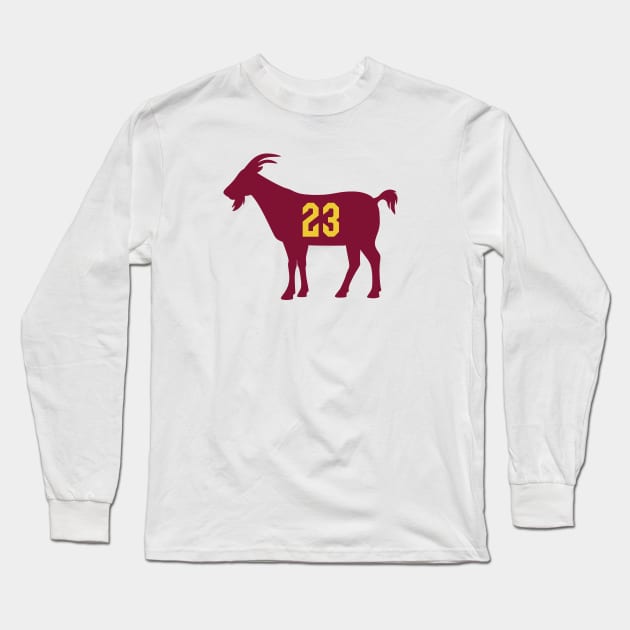 CLE GOAT - 23 - White Long Sleeve T-Shirt by KFig21